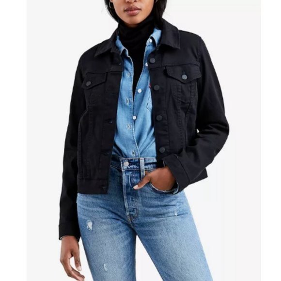 Levi's Jackets & Blazers - Levis Women's Black Ex Boyfriend Trucker Jacket